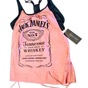 Sheerow Pink Jack Daniel's Graphic Tank Top